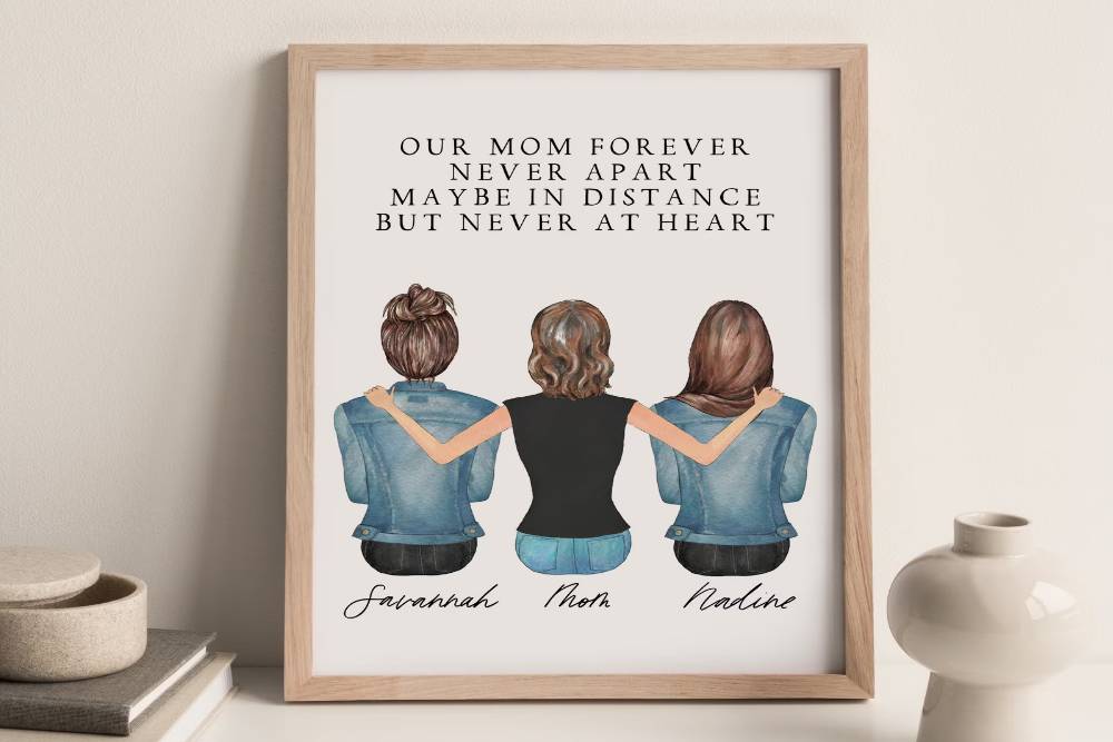 Personalized Daughter and Mom Wall Art
